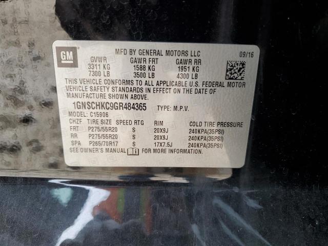 2016 CHEVROLET SUBURBAN C 1GNSCHKC9GR484365