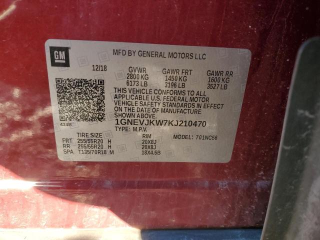 2019 CHEVROLET TRAVERSE H 1GNEVJKW7KJ210470