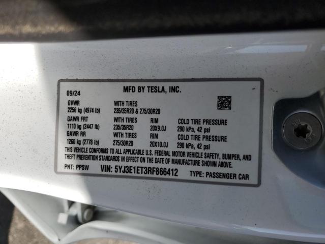 2024 TESLA MODEL 3 5YJ3E1ET3RF866412
