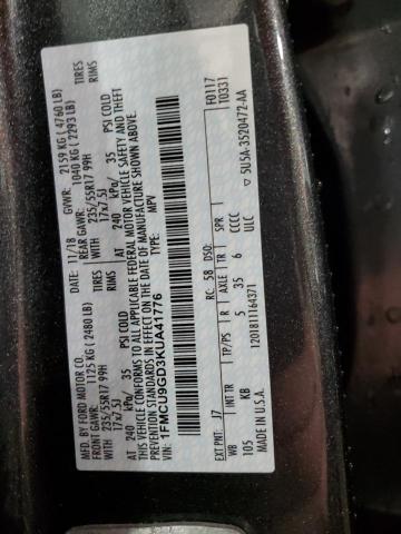 2019 FORD ESCAPE SE - 1FMCU9GD3KUA41776