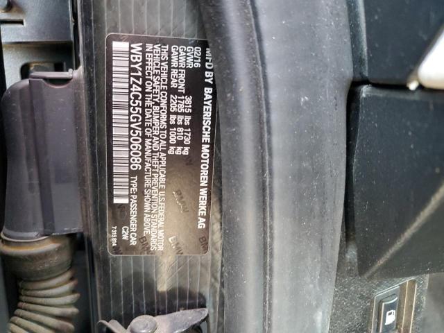 2016 BMW I3 REX WBY1Z4C55GV506086