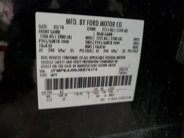 2018 FORD EDGE SEL 2FMPK4J96JBB78374