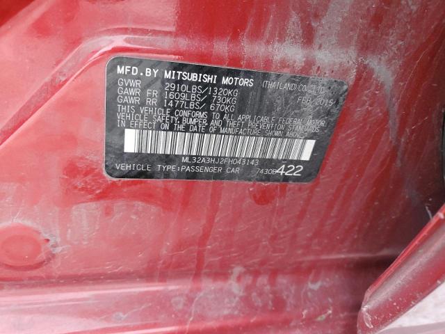 2015 MITSUBISHI MIRAGE DE ML32A3HJ2FH043143