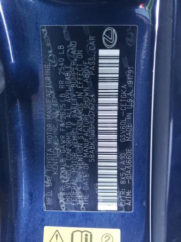 2017 LEXUS ES 350 - 58ABK1GG5HU076754