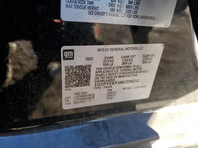 2021 CHEVROLET 1500 1GCPYCEF1MZ339213