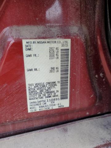 2016 NISSAN ALTIMA 2.5 - 1N4AL3AP7GC110891