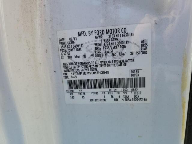 2013 FORD F150 - 1FTMF1EM9DKE13045