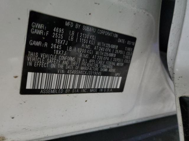2018 SUBARU OUTBACK 2. - 4S4BSAKCXJ3319045