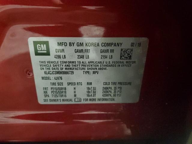 2019 BUICK ENCORE ESS - KL4CJCSM0KB866729
