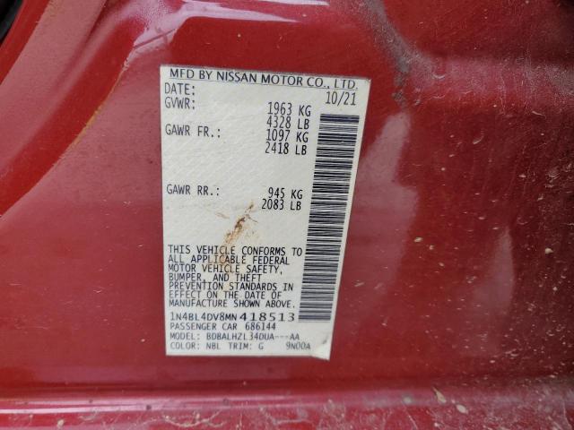2021 NISSAN ALTIMA SV - 1N4BL4DV8MN418513