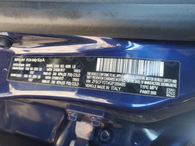 2016 FIAT 500X LOUNG ZFBCFYDT4GP389485