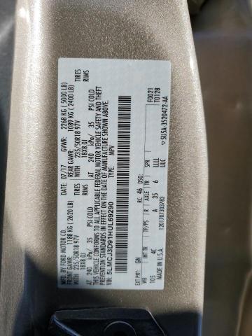 2017 LINCOLN MKC RESERV 5LMCJ3D91HUL69290