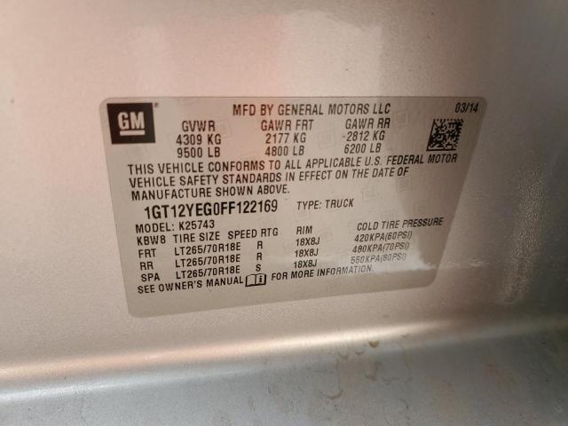 2015 GMC SIERRA K25 - 1GT12YEG0FF122169