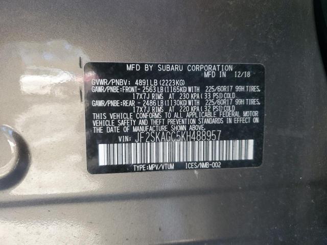 2019 SUBARU FORESTER P - JF2SKAGC5KH488957