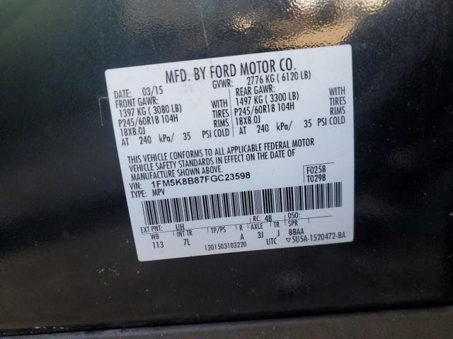 2015 FORD EXPLORER - 1FM5K8B87FGC23598
