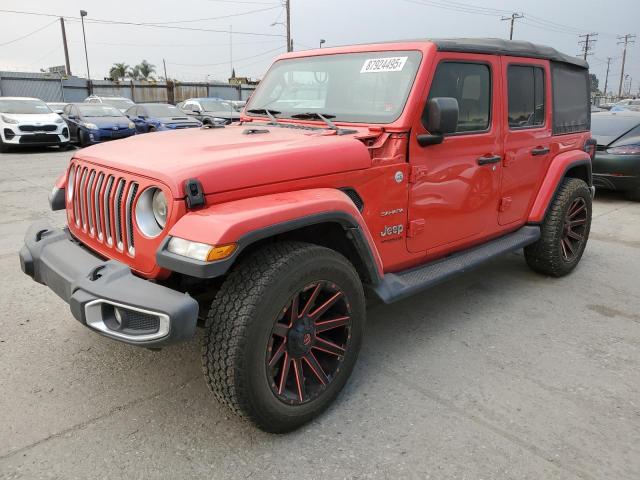 JEEP WRANGLER U 2018 orange  gas 1C4HJXEN3JW326970 photo #1