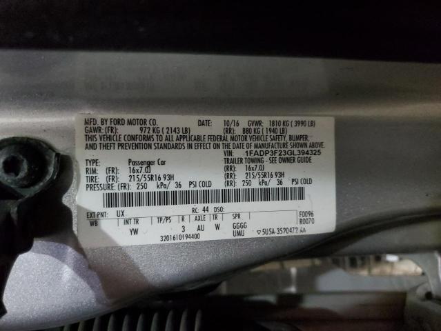 2016 FORD FOCUS SE - 1FADP3F23GL394325