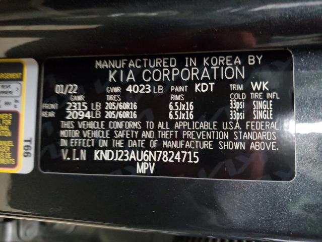 2022 KIA SOUL LX KNDJ23AU6N7824715