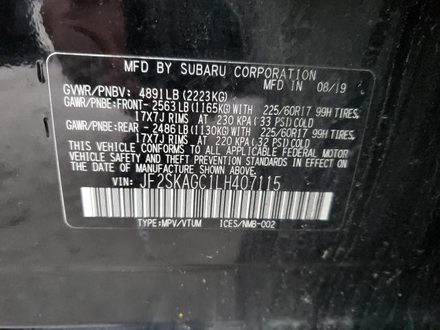 2020 SUBARU FORESTER P JF2SKAGC1LH407115
