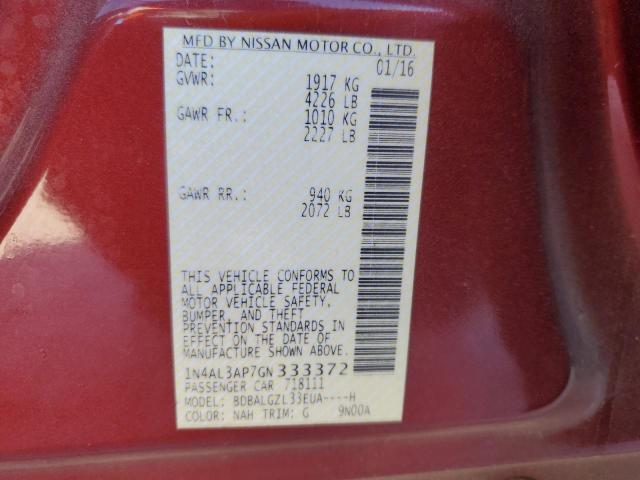 2016 NISSAN ALTIMA 2.5 - 1N4AL3AP7GN333372