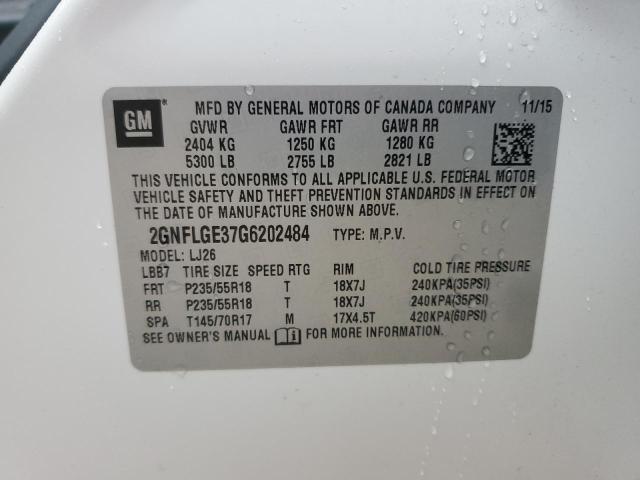 2016 CHEVROLET EQUINOX LT - 2GNFLGE37G6202484