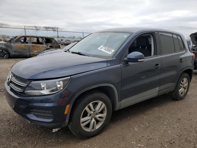 VOLKSWAGEN TIGUAN S 2012 blue  gas WVGBV7AX3CW568643 photo #1