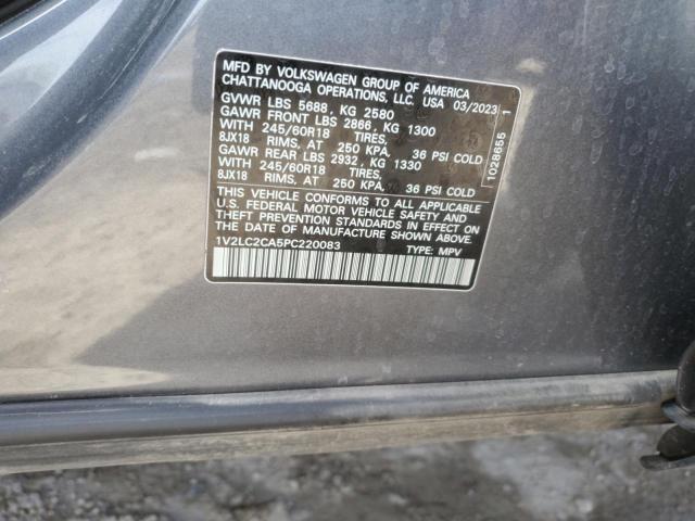 2023 VOLKSWAGEN ATLAS CROS 1V2LC2CA5PC220083