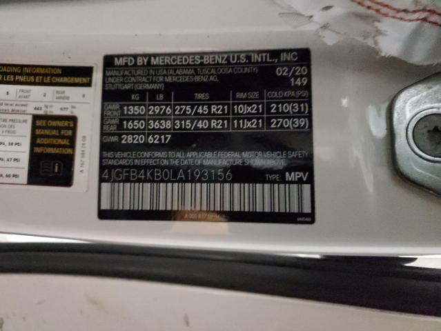 2020 MERCEDES-BENZ GLE 350 4M - 4JGFB4KB0LA193156