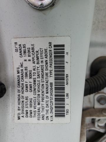 2018 HONDA CIVIC LX - 2HGFC2F57JH536488