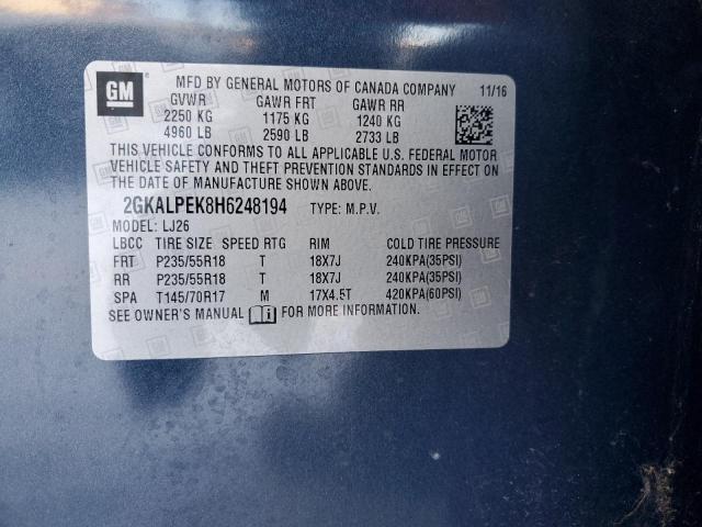 2017 GMC TERRAIN 4D 2GKALPEK8H6248194