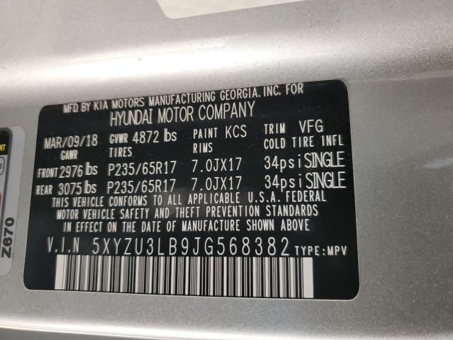 2018 HYUNDAI SANTA FE S - 5XYZU3LB9JG568382
