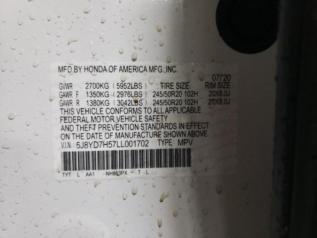 2020 ACURA MDX SPORT - 5J8YD7H57LL001702