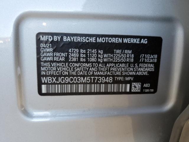 2021 BMW X1 XDRIVE2 - WBXJG9C03M5T73948