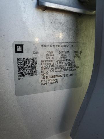 2019 CHEVROLET CRUZE LS - 1G1BC5SM0K7151906