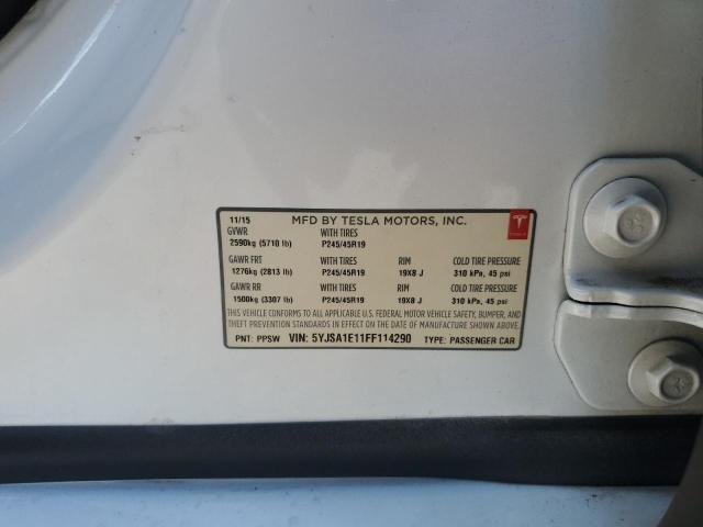 2015 TESLA MODEL S - 5YJSA1E11FF114290