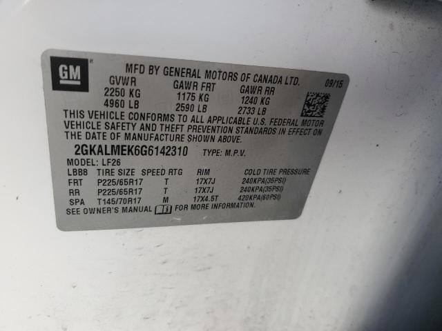 2016 GMC TERRAIN SL - 2GKALMEK6G6142310
