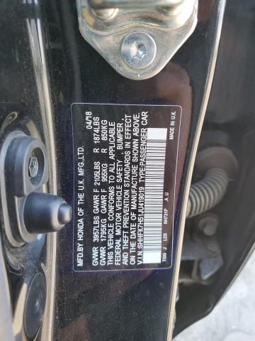 2018 HONDA CIVIC SHHFK7H51JU419019