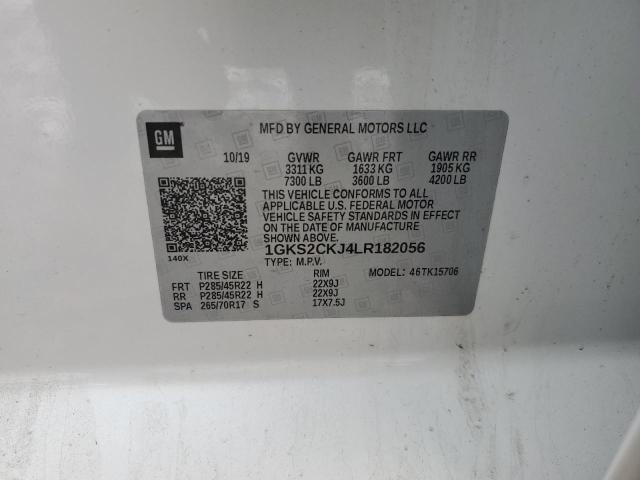 2020 GMC YUKON DENA 1GKS2CKJ4LR182056