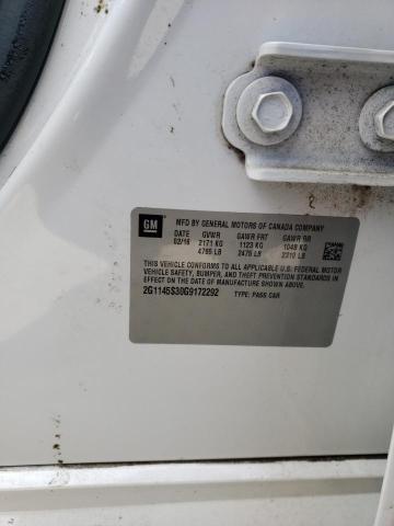 2016 CHEVROLET IMPALA 2G1145S30G9172292