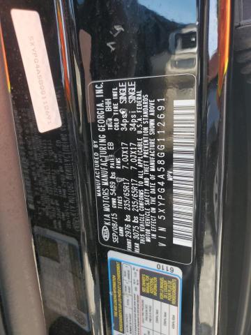2016 KIA SORENTO LX 5XYPG4A58GG112691