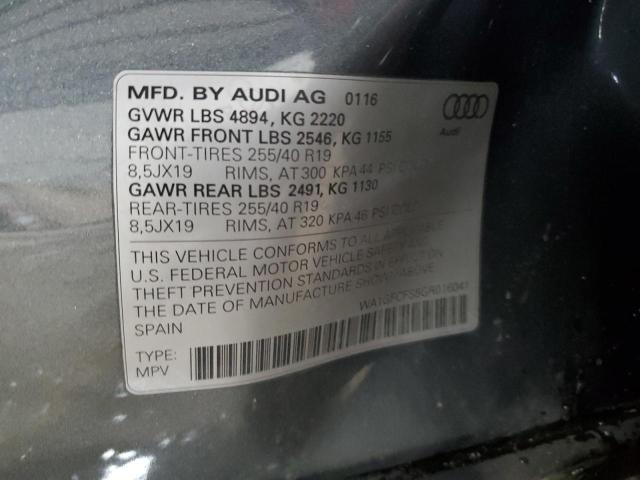 2016 AUDI Q3 PRESTIG WA1GFCFS5GR016041