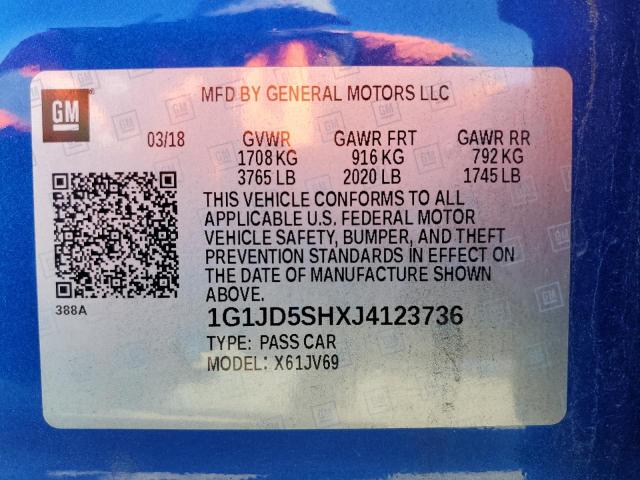 2018 CHEVROLET SONIC LT - 1G1JD5SHXJ4123736