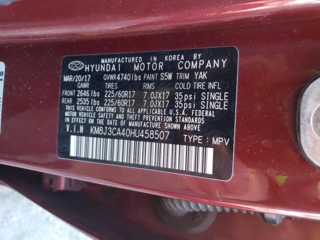2017 HYUNDAI TUCSON LIM - KM8J3CA40HU458507
