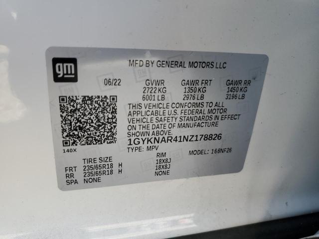 2022 CADILLAC XT5 LUXURY 1GYKNAR41NZ178826