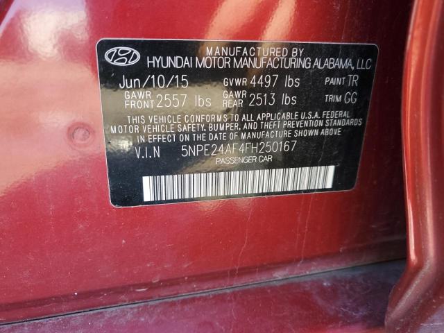 2015 HYUNDAI SONATA SE 5NPE24AF4FH250167