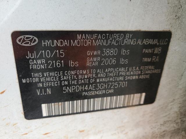 2016 HYUNDAI ELANTRA SE - 5NPDH4AE3GH725701