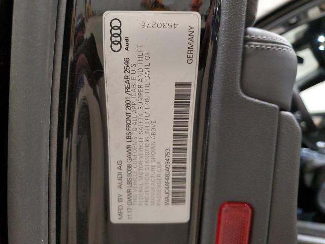 2018 AUDI S4 PRESTIG WAUC4AF48JA094753