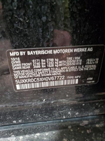 2017 BMW X5 XDRIVE3 - 5UXKR0C5XH0V67722