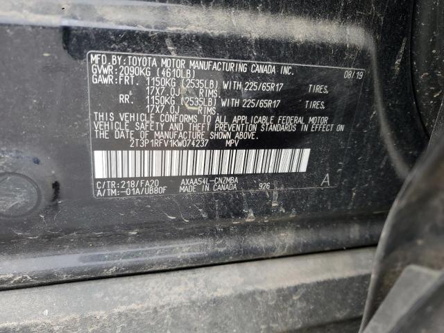 2019 TOYOTA RAV4 XLE - 2T3P1RFV1KW074237