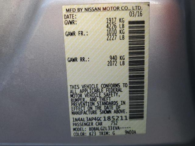 2016 NISSAN ALTIMA 2.5 - 1N4AL3AP4GC185211